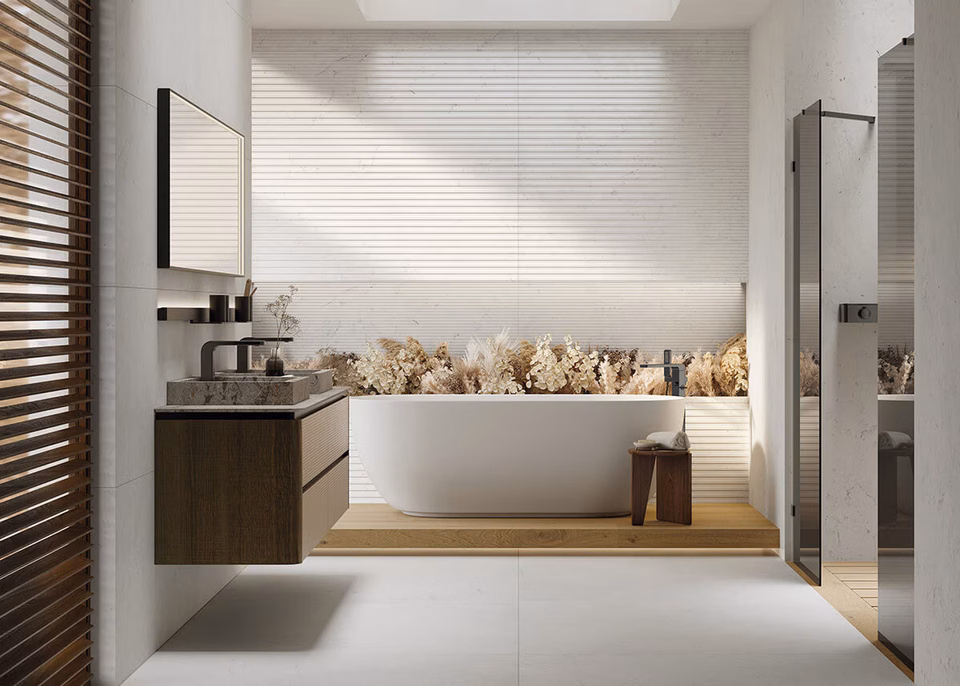 Porcelanosa lansează noile colecții prezentate la Cersaie 2026 4 Kos White Liston Kos White Palace Kos White 1